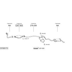 Išmetimo sistema BOSAL SYS05170