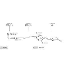 Išmetimo sistema BOSAL SYS05171