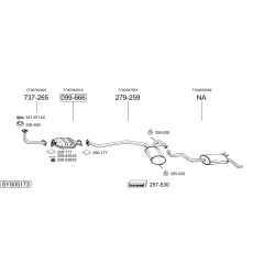 Išmetimo sistema BOSAL SYS05173