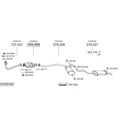 Išmetimo sistema BOSAL SYS05182
