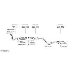 Išmetimo sistema BOSAL SYS05207