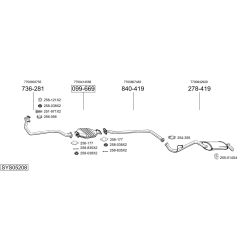 Išmetimo sistema BOSAL SYS05208