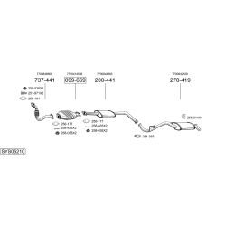 Išmetimo sistema BOSAL SYS05210