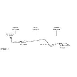 Išmetimo sistema BOSAL SYS05214
