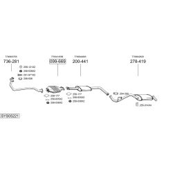 Išmetimo sistema BOSAL SYS05221