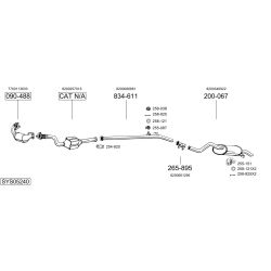 Išmetimo sistema BOSAL SYS05240