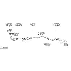 Išmetimo sistema BOSAL SYS05243