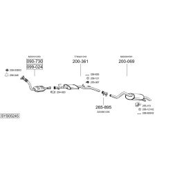 Išmetimo sistema BOSAL SYS05245
