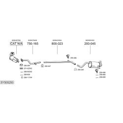 Išmetimo sistema BOSAL SYS05250