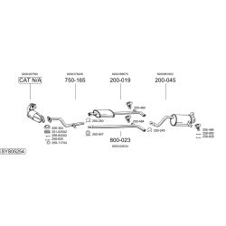 Išmetimo sistema BOSAL SYS05254