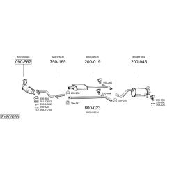 Išmetimo sistema BOSAL SYS05255