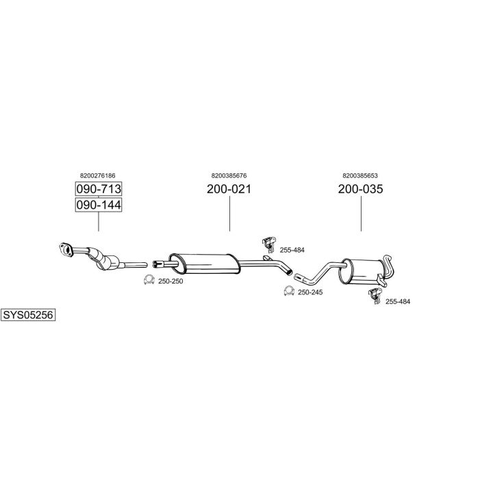 Išmetimo sistema BOSAL SYS05256