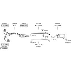 Išmetimo sistema BOSAL SYS05259