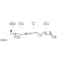 Išmetimo sistema BOSAL SYS05260