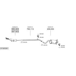 Išmetimo sistema BOSAL SYS05261
