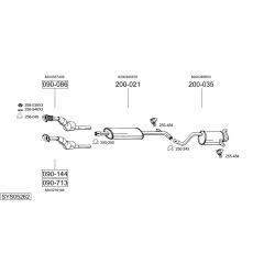Išmetimo sistema BOSAL SYS05262