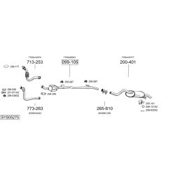 Išmetimo sistema BOSAL SYS05275