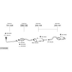 Išmetimo sistema BOSAL SYS05288