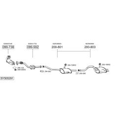 Išmetimo sistema BOSAL SYS05291