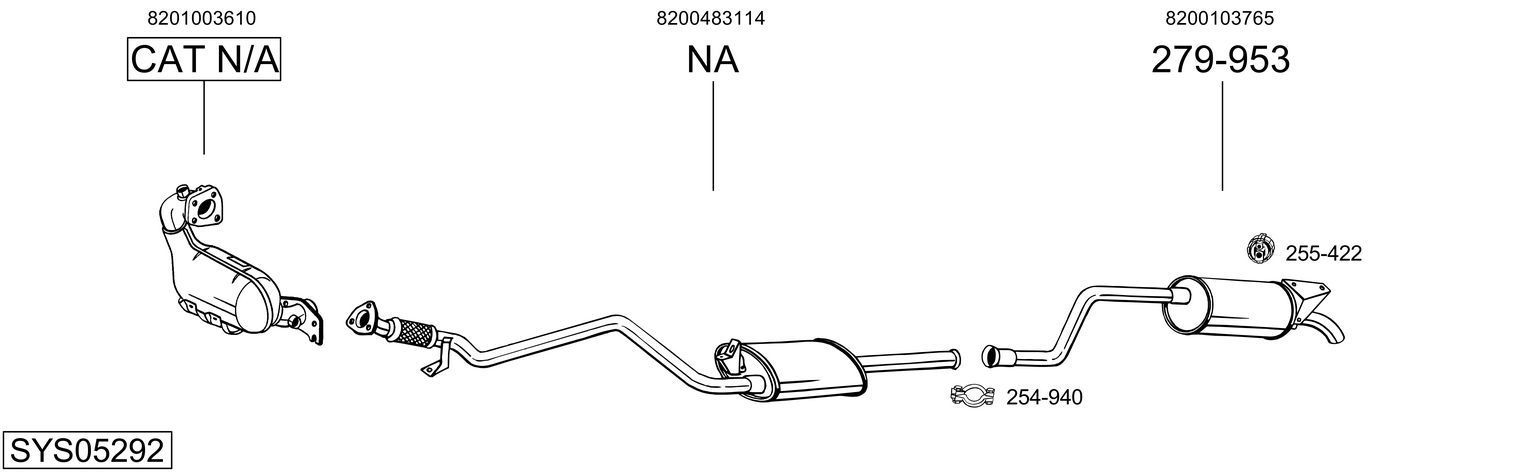 Išmetimo sistema BOSAL SYS05292