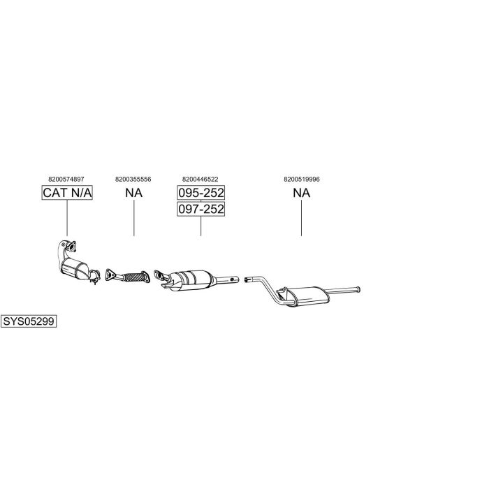 Išmetimo sistema BOSAL SYS05299