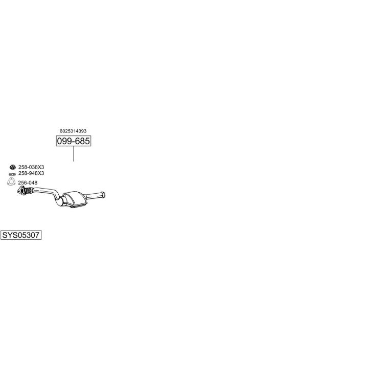 Išmetimo sistema BOSAL SYS05307