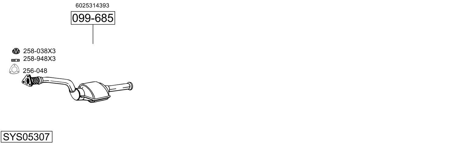 Išmetimo sistema BOSAL SYS05307