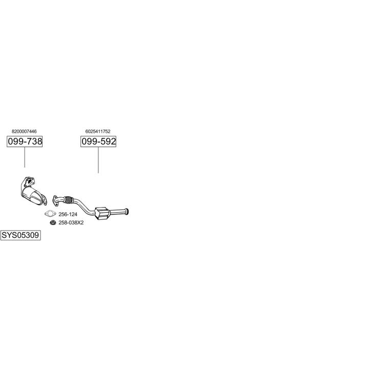 Išmetimo sistema BOSAL SYS05309