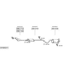 Išmetimo sistema BOSAL SYS05317