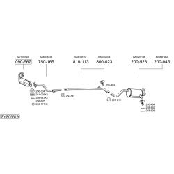 Išmetimo sistema BOSAL SYS05319