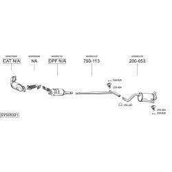 Išmetimo sistema BOSAL SYS05321
