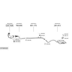 Išmetimo sistema BOSAL SYS05325