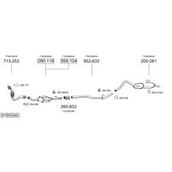Išmetimo sistema BOSAL SYS05340