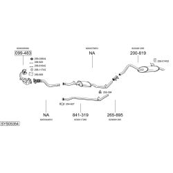 Išmetimo sistema BOSAL SYS05354