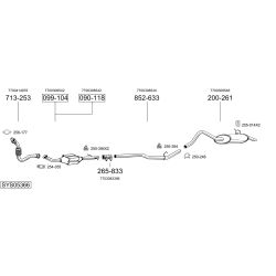 Išmetimo sistema BOSAL SYS05366