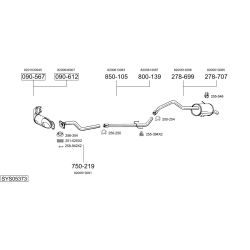 Išmetimo sistema BOSAL SYS05373