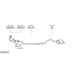 Išmetimo sistema BOSAL SYS05374