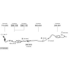Išmetimo sistema BOSAL SYS05383