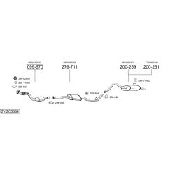 Išmetimo sistema BOSAL SYS05384
