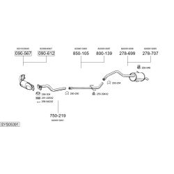 Išmetimo sistema BOSAL SYS05391