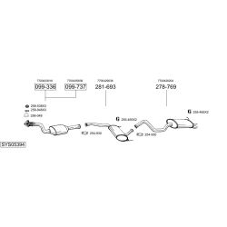 Išmetimo sistema BOSAL SYS05394