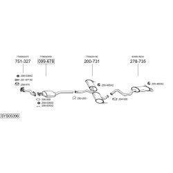 Išmetimo sistema BOSAL SYS05396