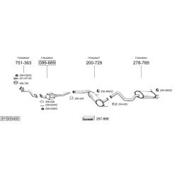 Išmetimo sistema BOSAL SYS05400