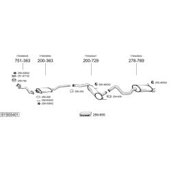 Išmetimo sistema BOSAL SYS05401