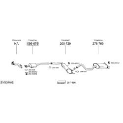 Išmetimo sistema BOSAL SYS05403