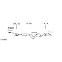 Išmetimo sistema BOSAL SYS05415