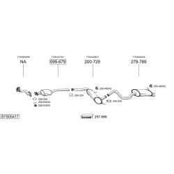 Išmetimo sistema BOSAL SYS05417