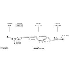 Išmetimo sistema BOSAL SYS05423