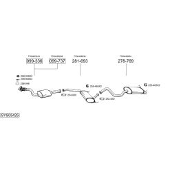 Išmetimo sistema BOSAL SYS05425
