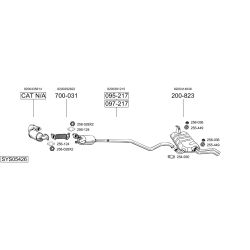 Išmetimo sistema BOSAL SYS05426